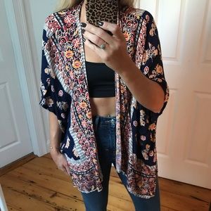 Printed kimono